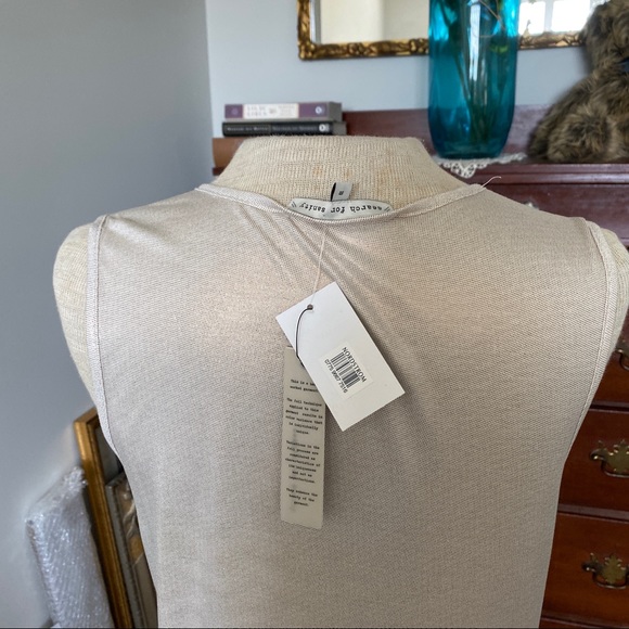 Nordstrom Sleeveless Top NWT Shimmer Golden - Picture 4 of 11